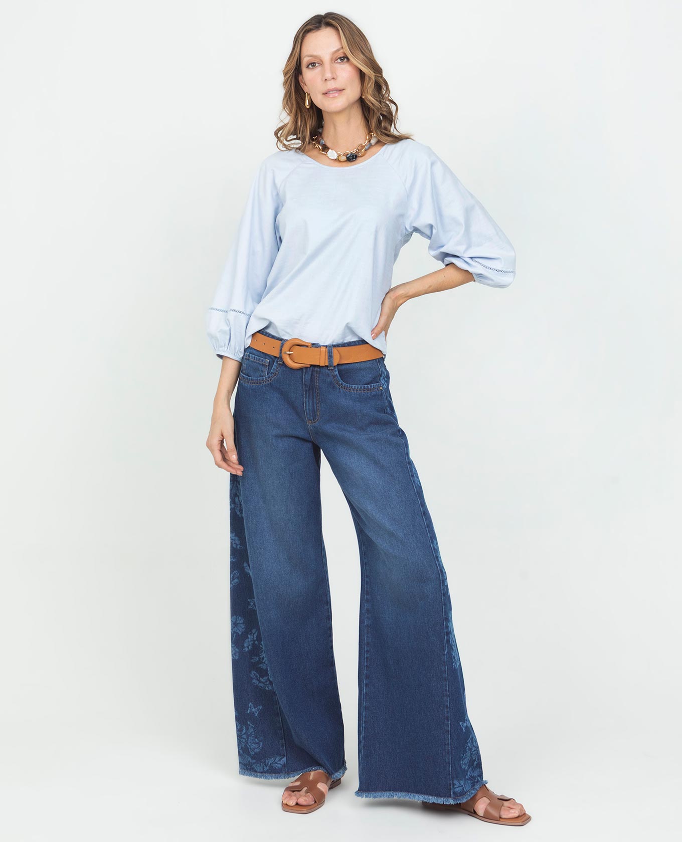 BLUSA MANGA 3/4 PARA MUJER MANGA RANGLAN CON PUNTADA ARTESANAL ESCOTE RECOGIDO