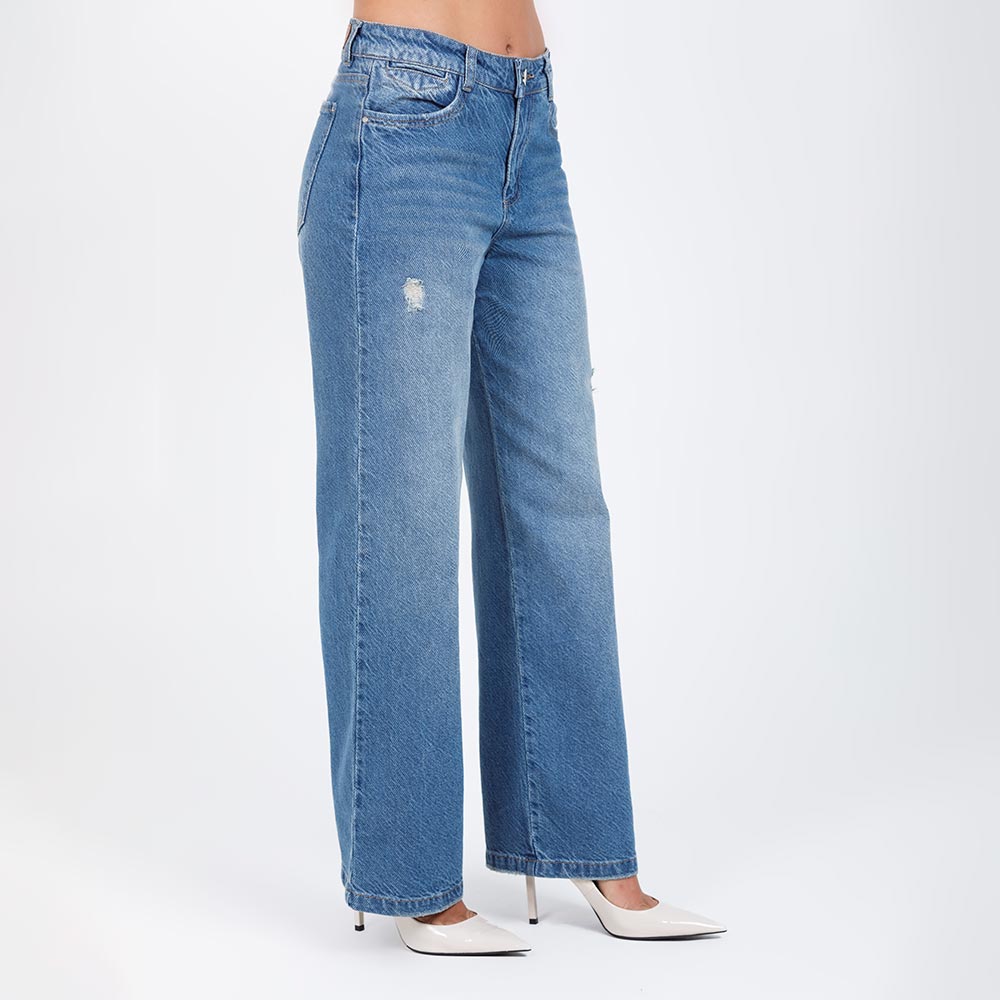 JEAN WIDE LEG AZUL EN TONO MEDIO