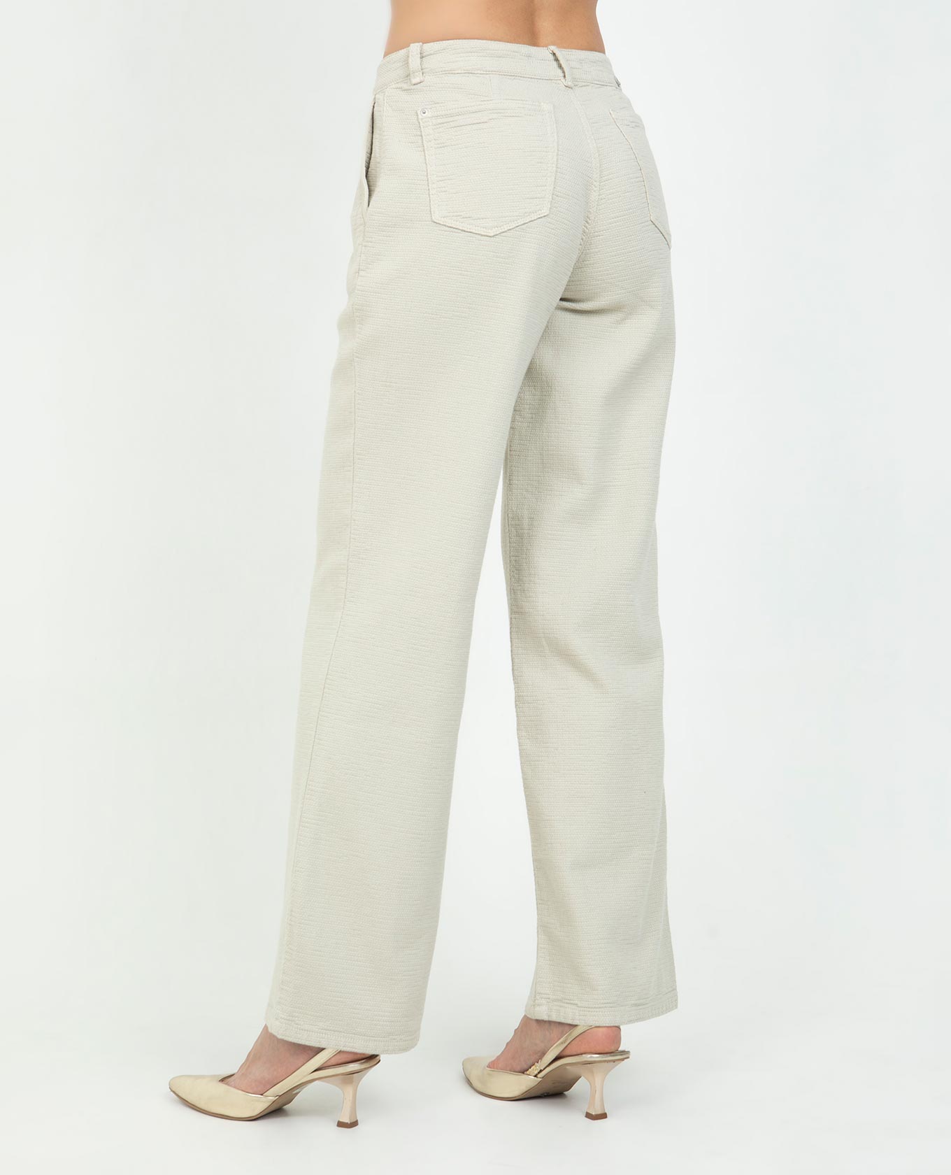 PANTAL¨®N WIDE LEG PARA MUJER BOLSILLOS DIAGONALES EN TELA CON EFECTO