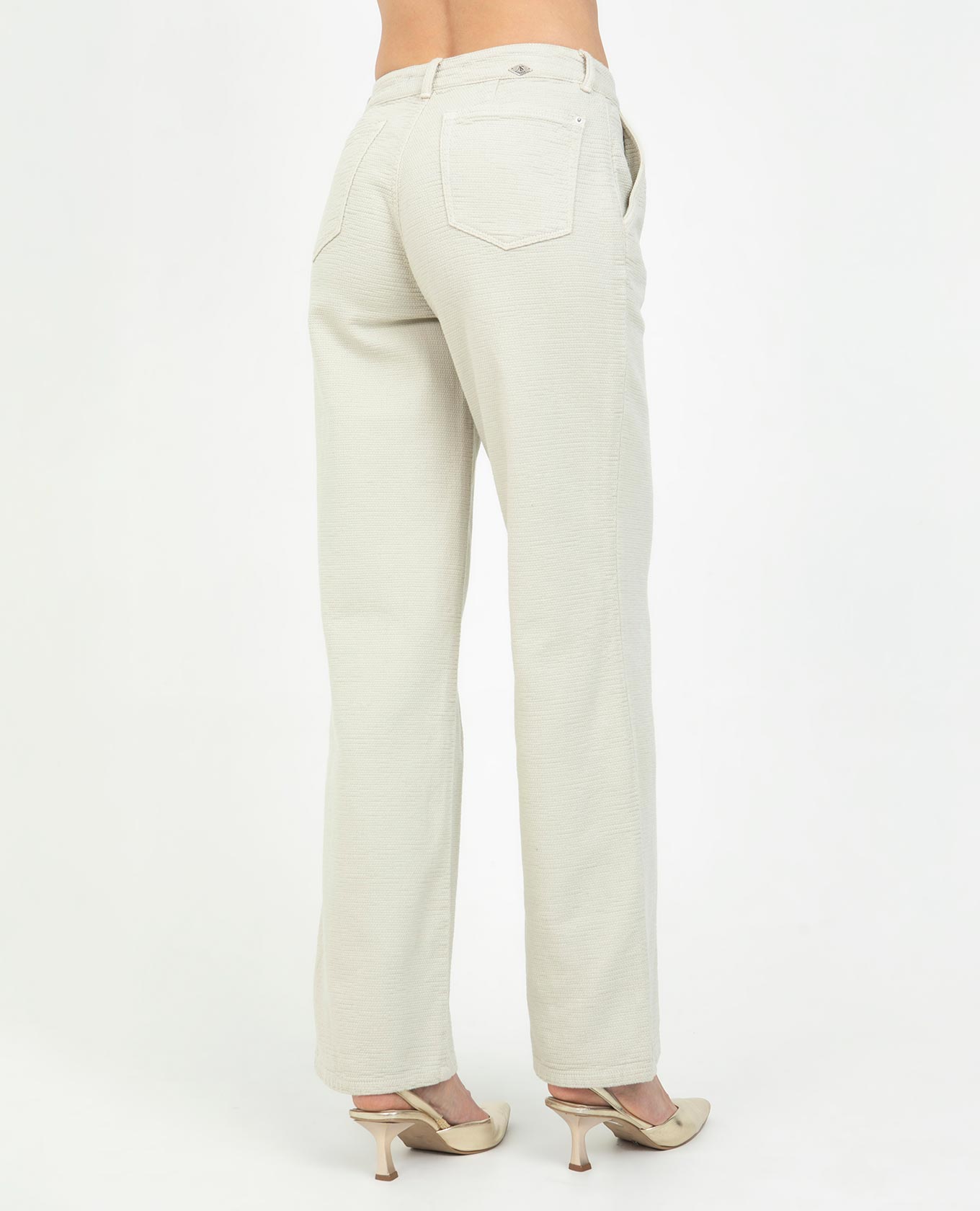 PANTAL¨®N WIDE LEG PARA MUJER BOLSILLOS DIAGONALES EN TELA CON EFECTO