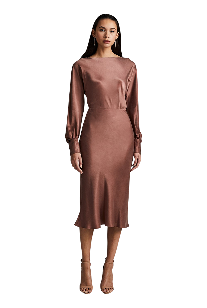 Bias Cut Midi Skirt