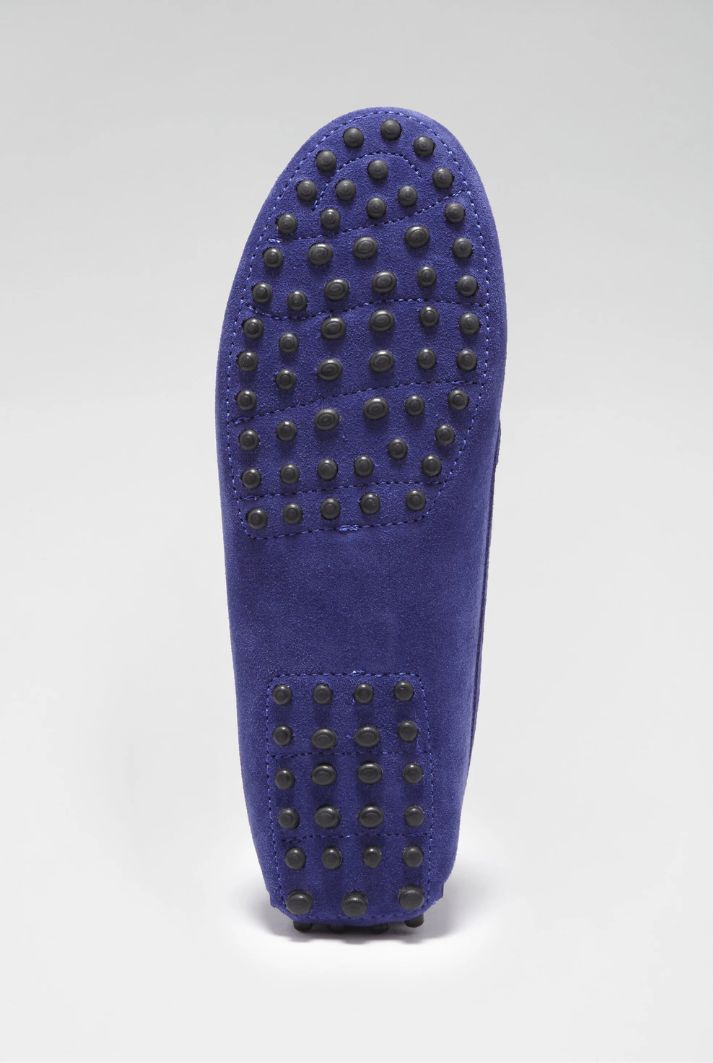 Women's Suede Penny Driving Loafers | Ink Blue Suede