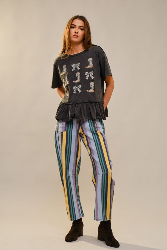 Slouchy jeans.