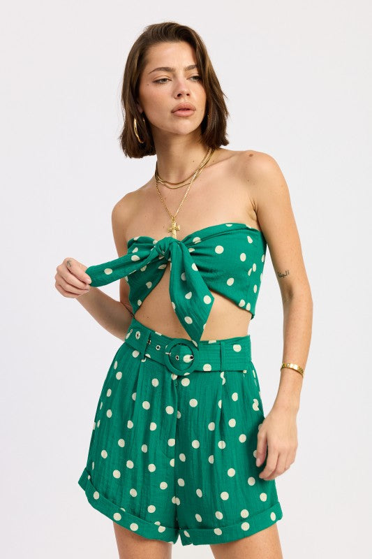 Set two pieces. Polka dots.