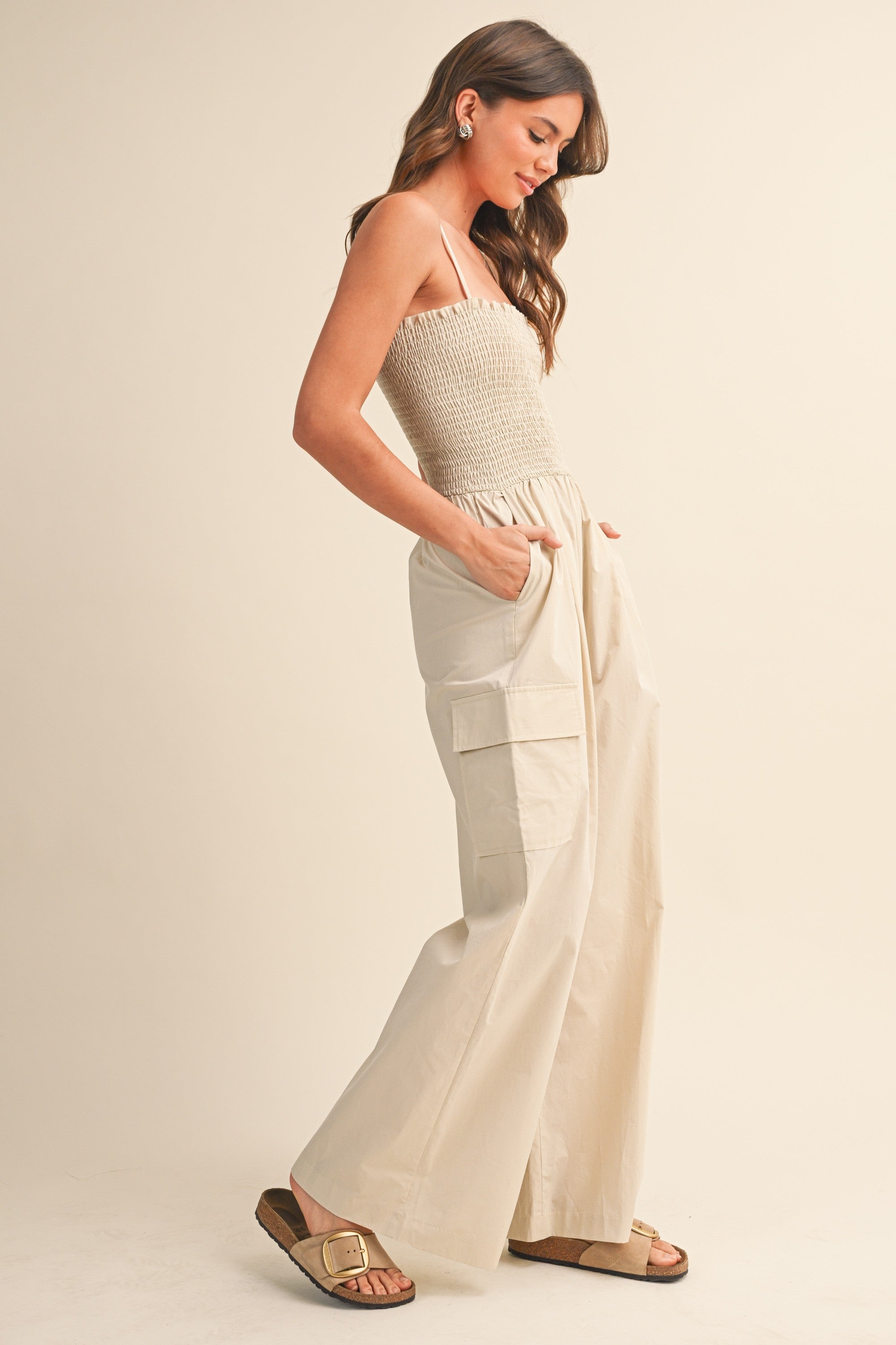 Beige jumpsuit
