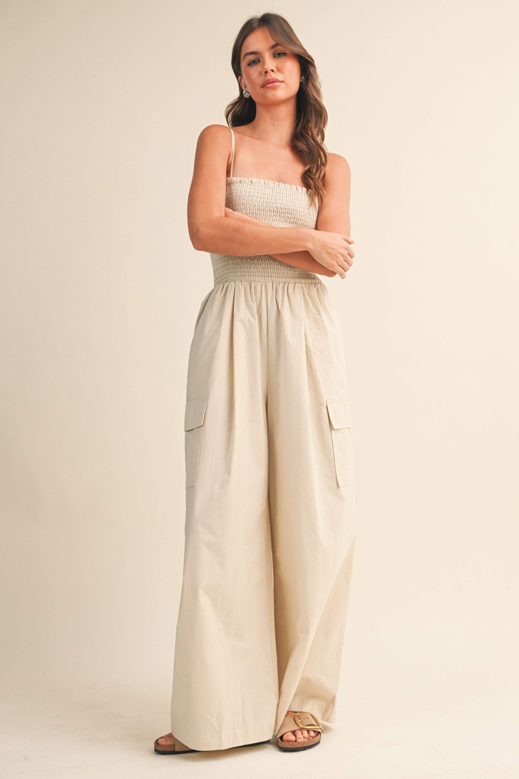 Beige jumpsuit
