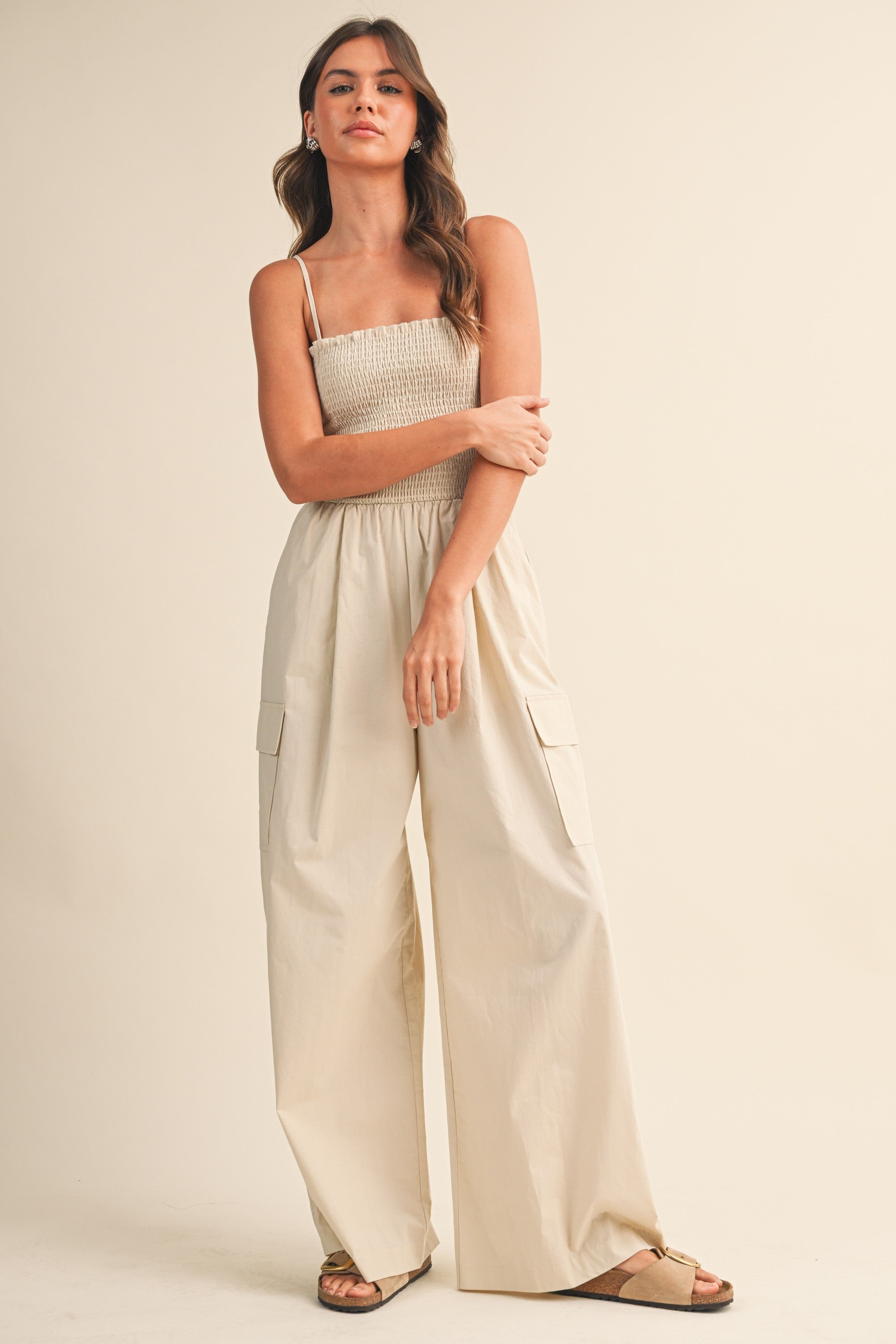 Beige jumpsuit