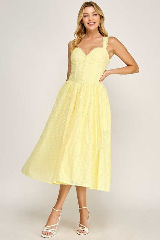 Midi yellow Dress