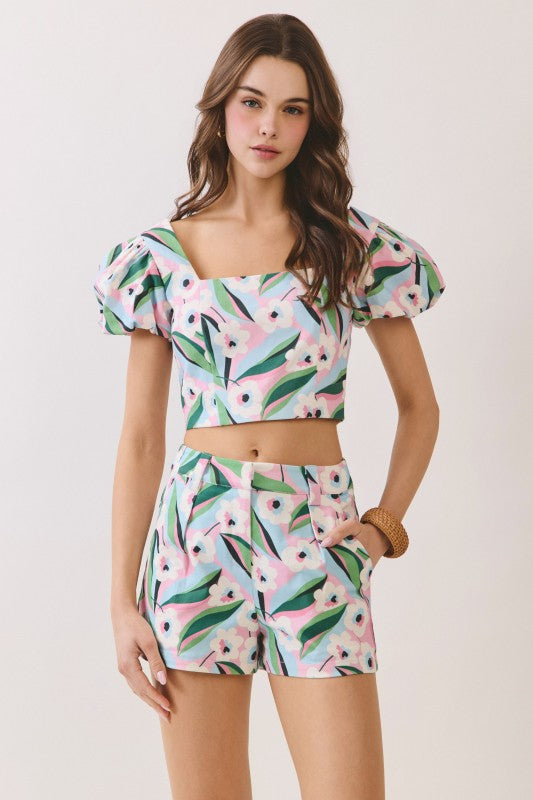 Set floral print