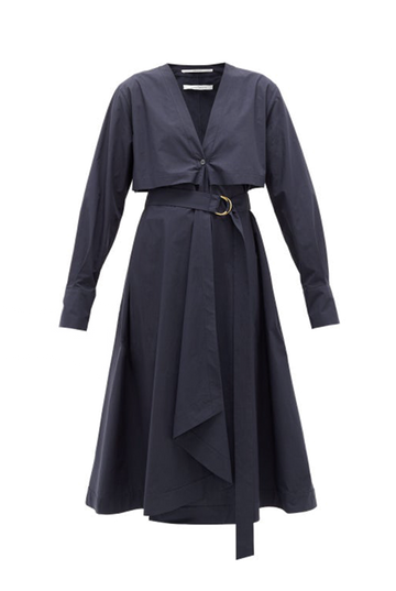 Belted Organic Cotton-poplin Shirt Dress