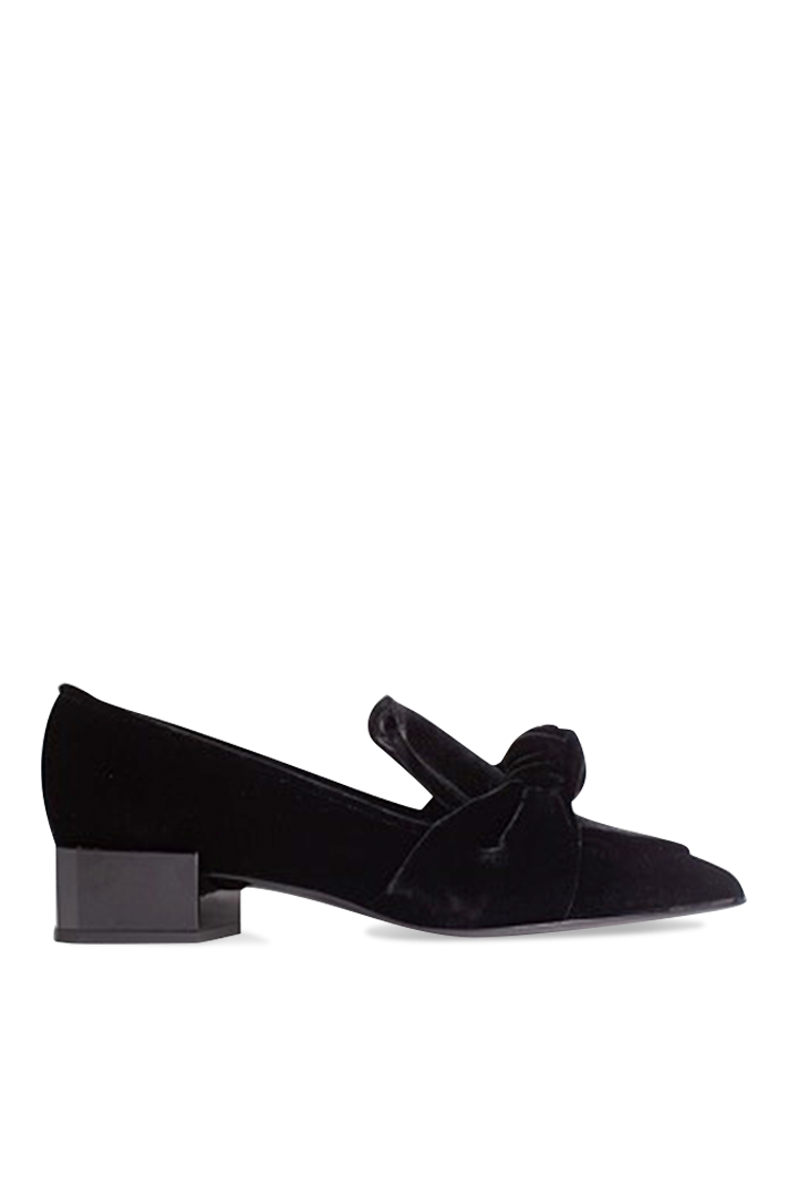 Athene Velvet Classic Slipper | Black