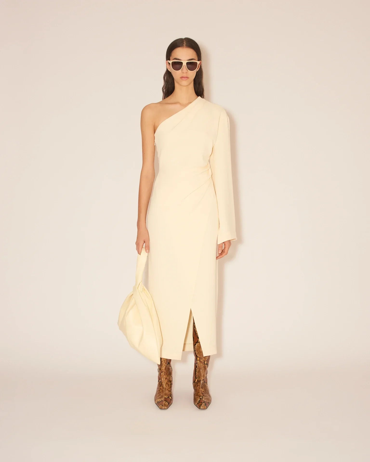 Florence Assymetric One Sleeve Wrap Dress