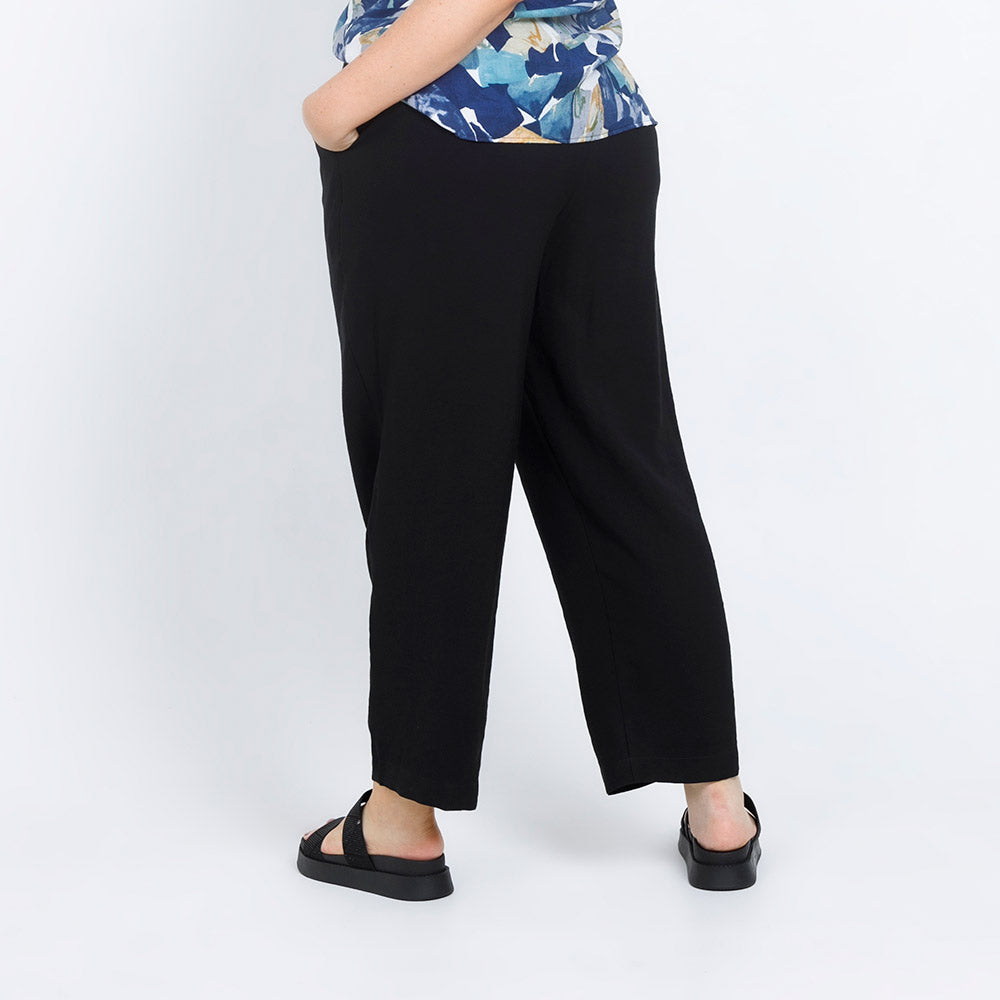 PANTAL¨®N NEGRO TALLAS GRANDES CINTURA CON ELASTICO