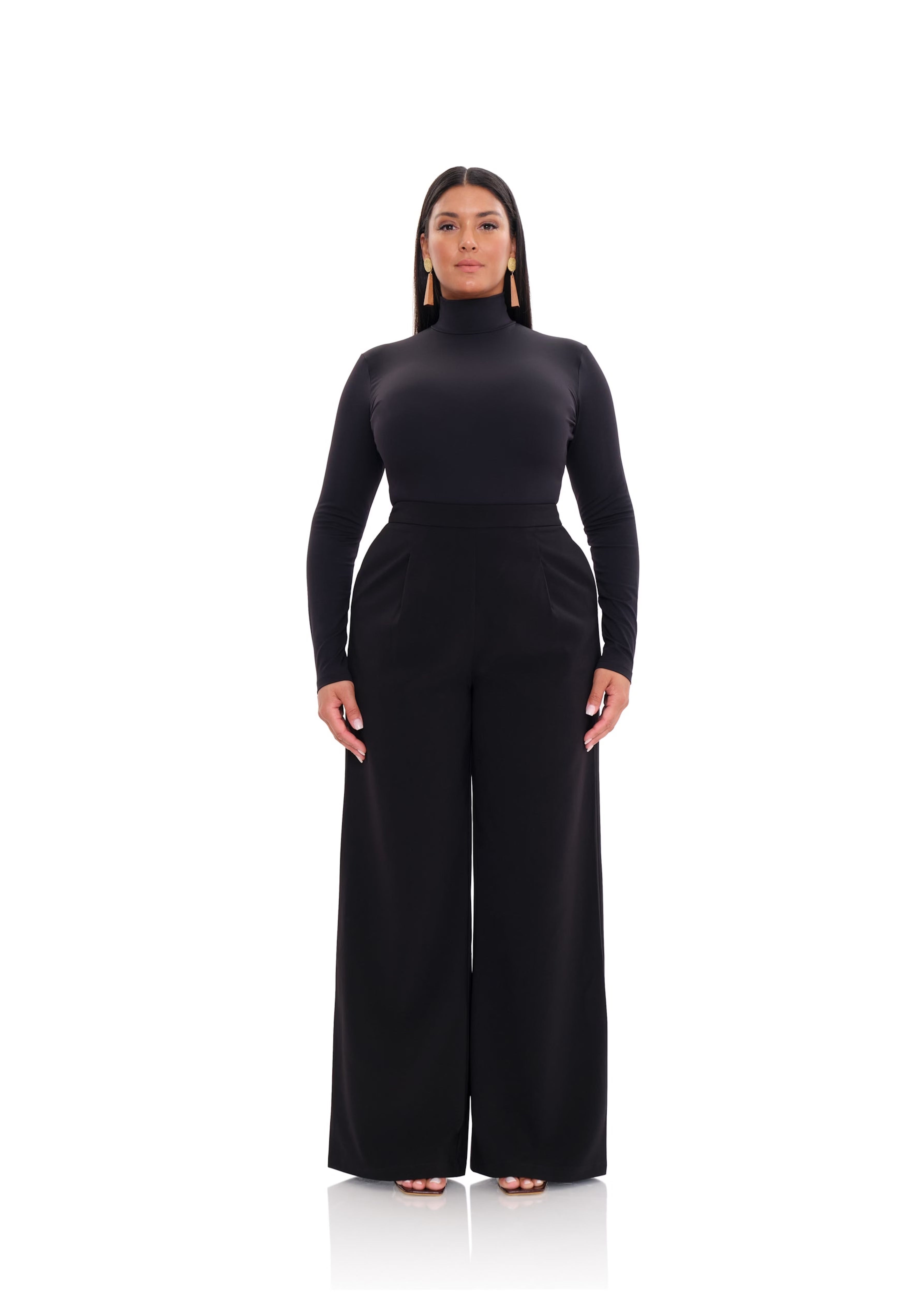 Uta High Waist Bootcut Pants | Onyx