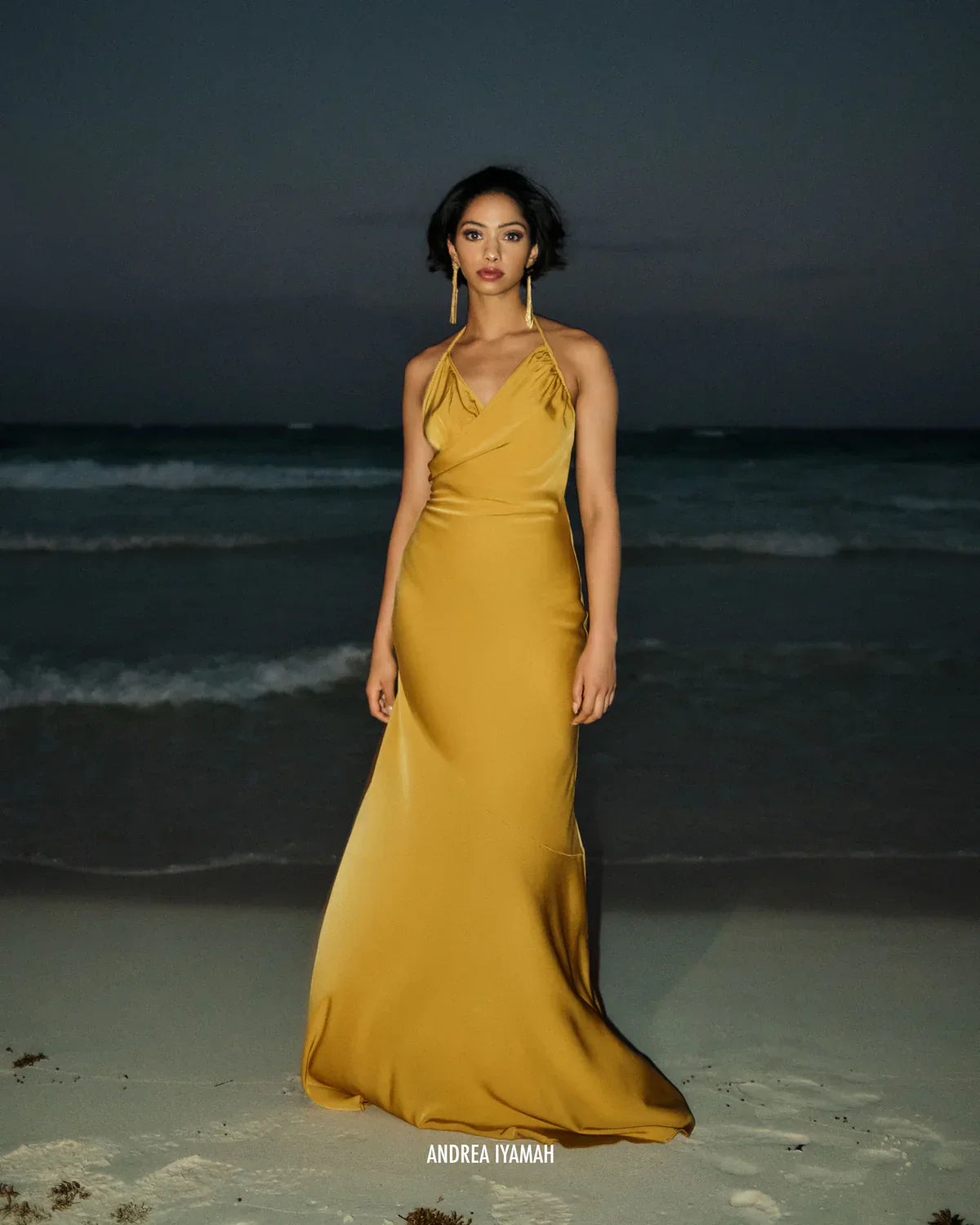 Tiro Satin Gold Gown