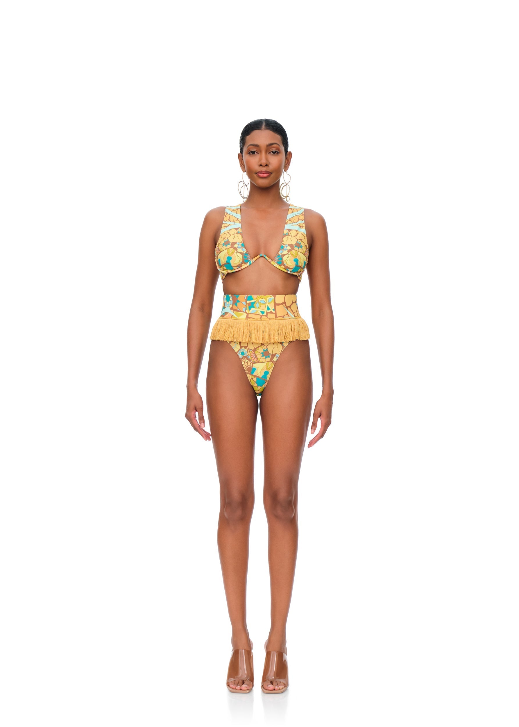 Floral printed bikini swimwear