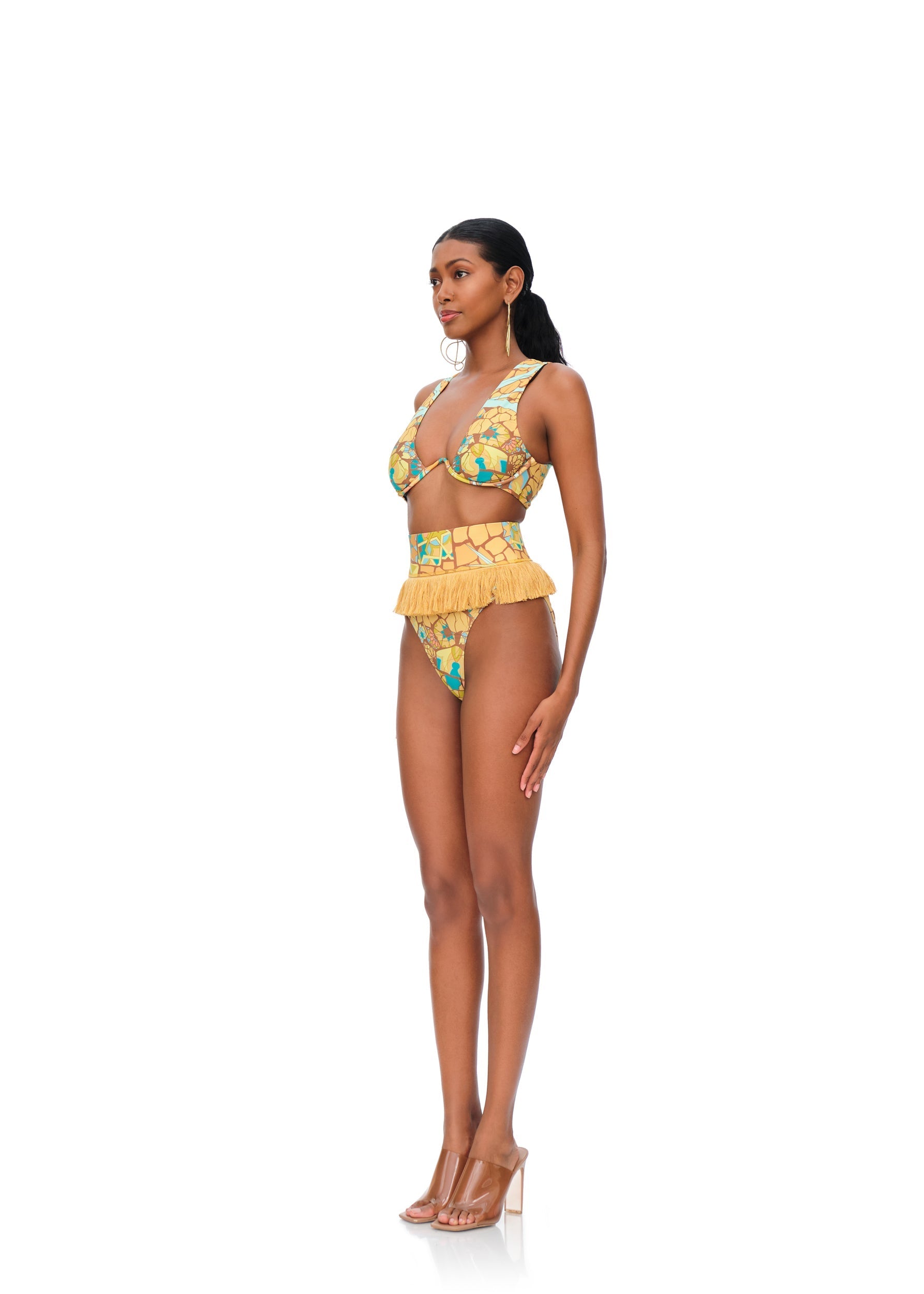 Floral printed bikini swimwear