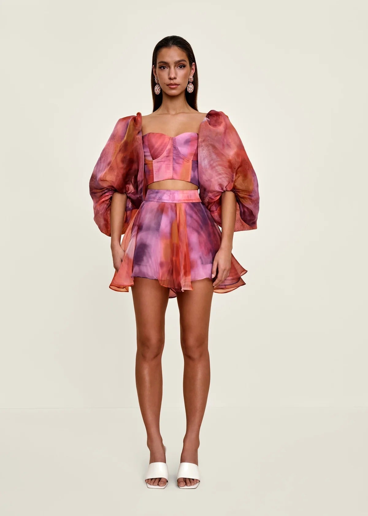 Kokos Statement Sleeve Crop Top | Dandi Print