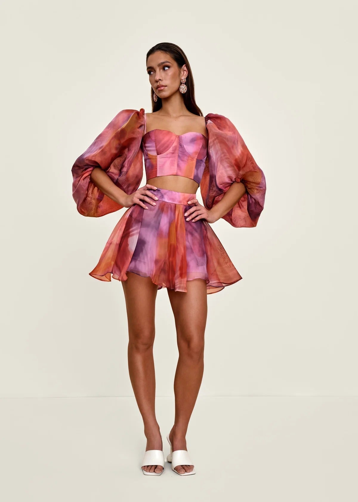 Kokos Statement Sleeve Crop Top | Dandi Print