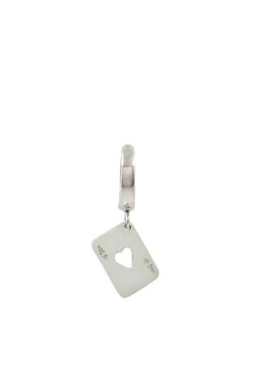 Ace of Hearts Earrings | Silver