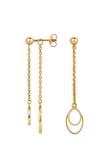 Apple Pip Hoop Earrings, Gold