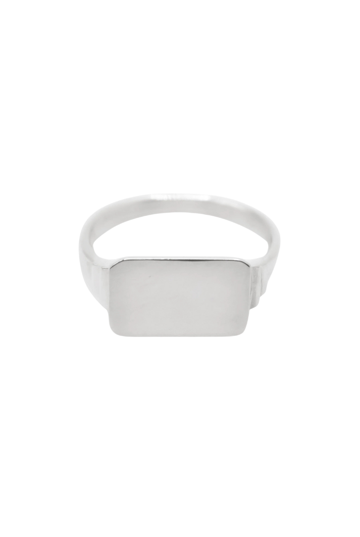 Rectangle Signet Ring | Sterling Silver
