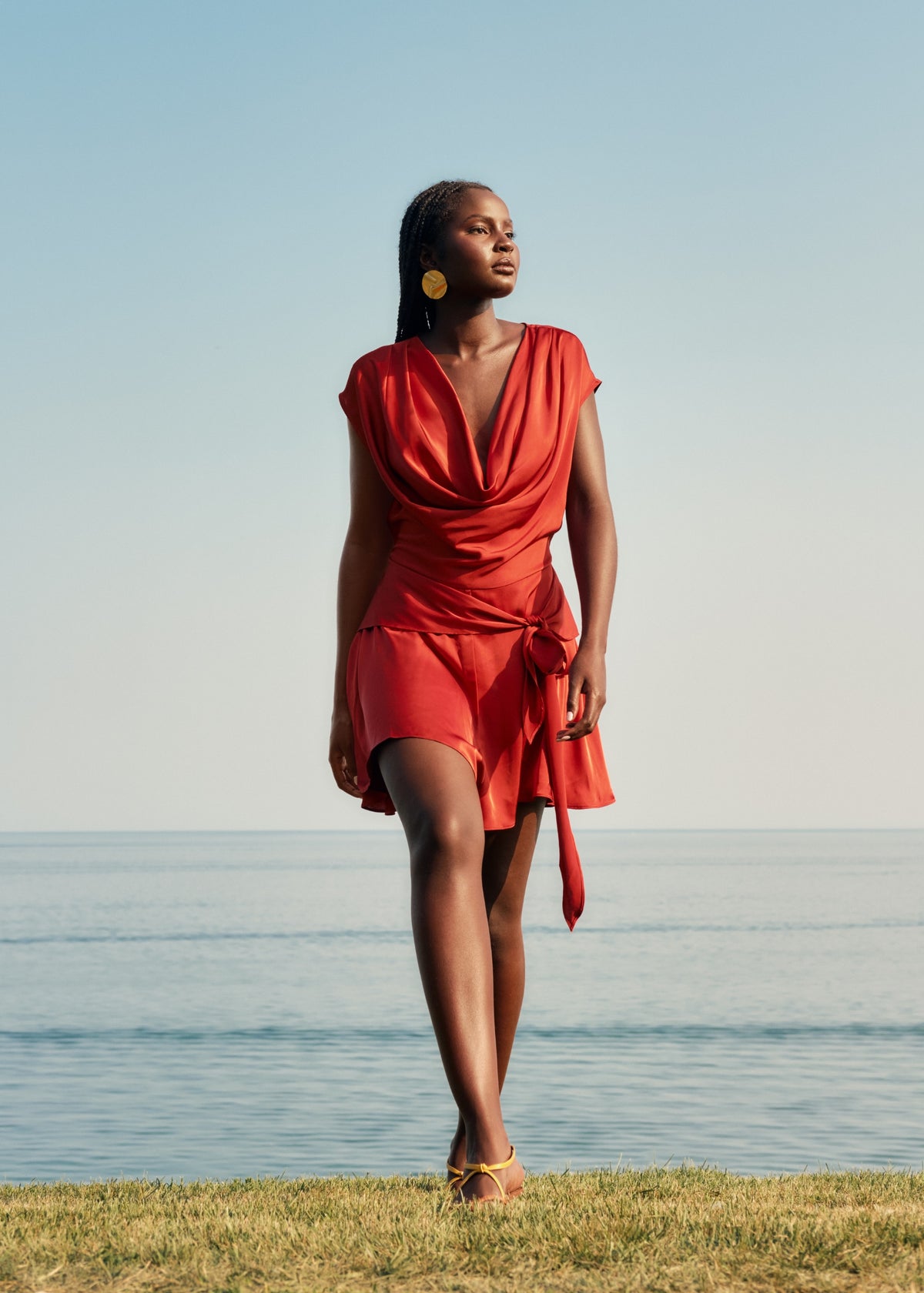 Edah Romper | Red Coral