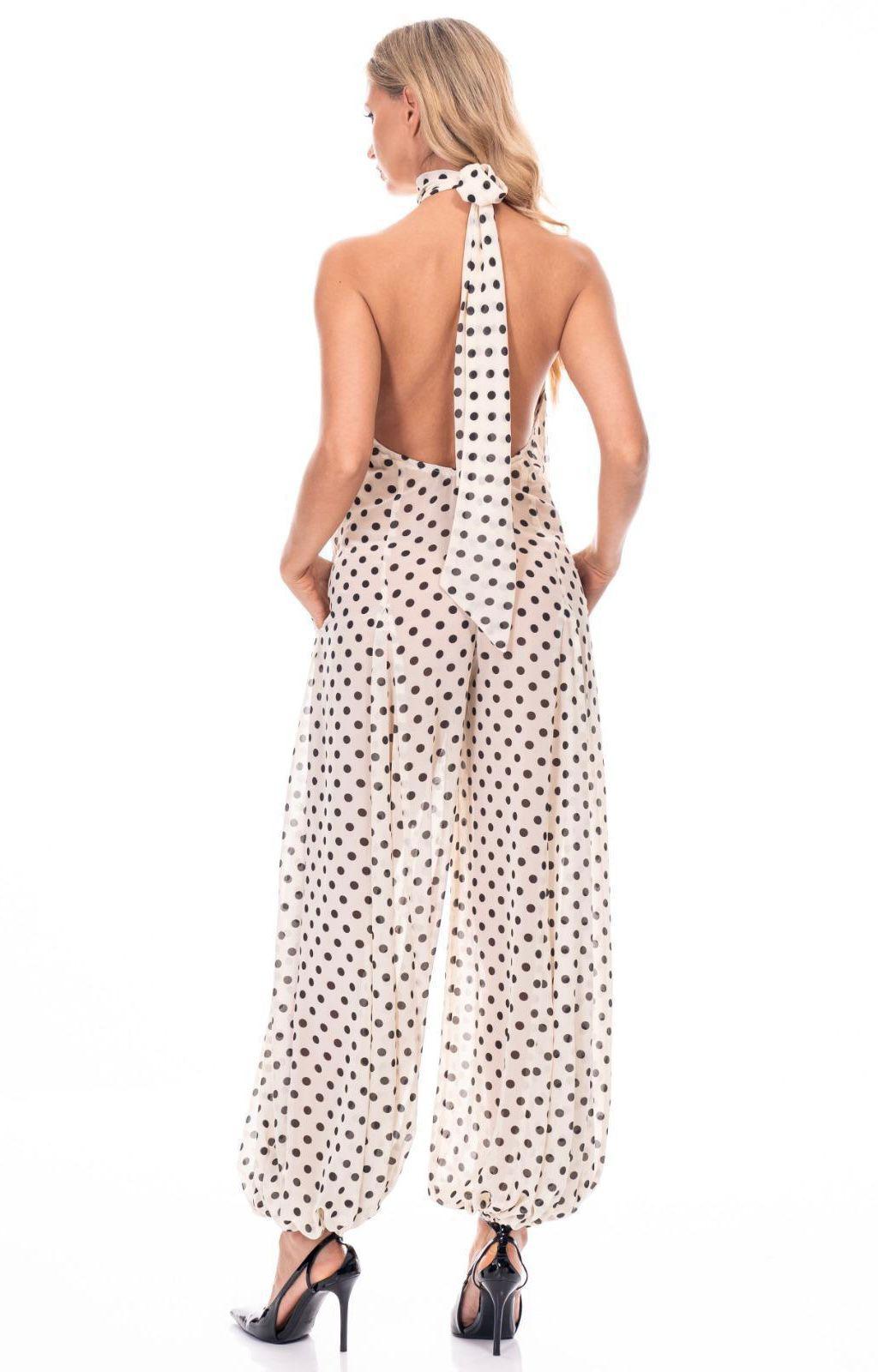 Jumpsuit Largo Halter Estampado para Mujer | Elegante, Fresco y Fluido