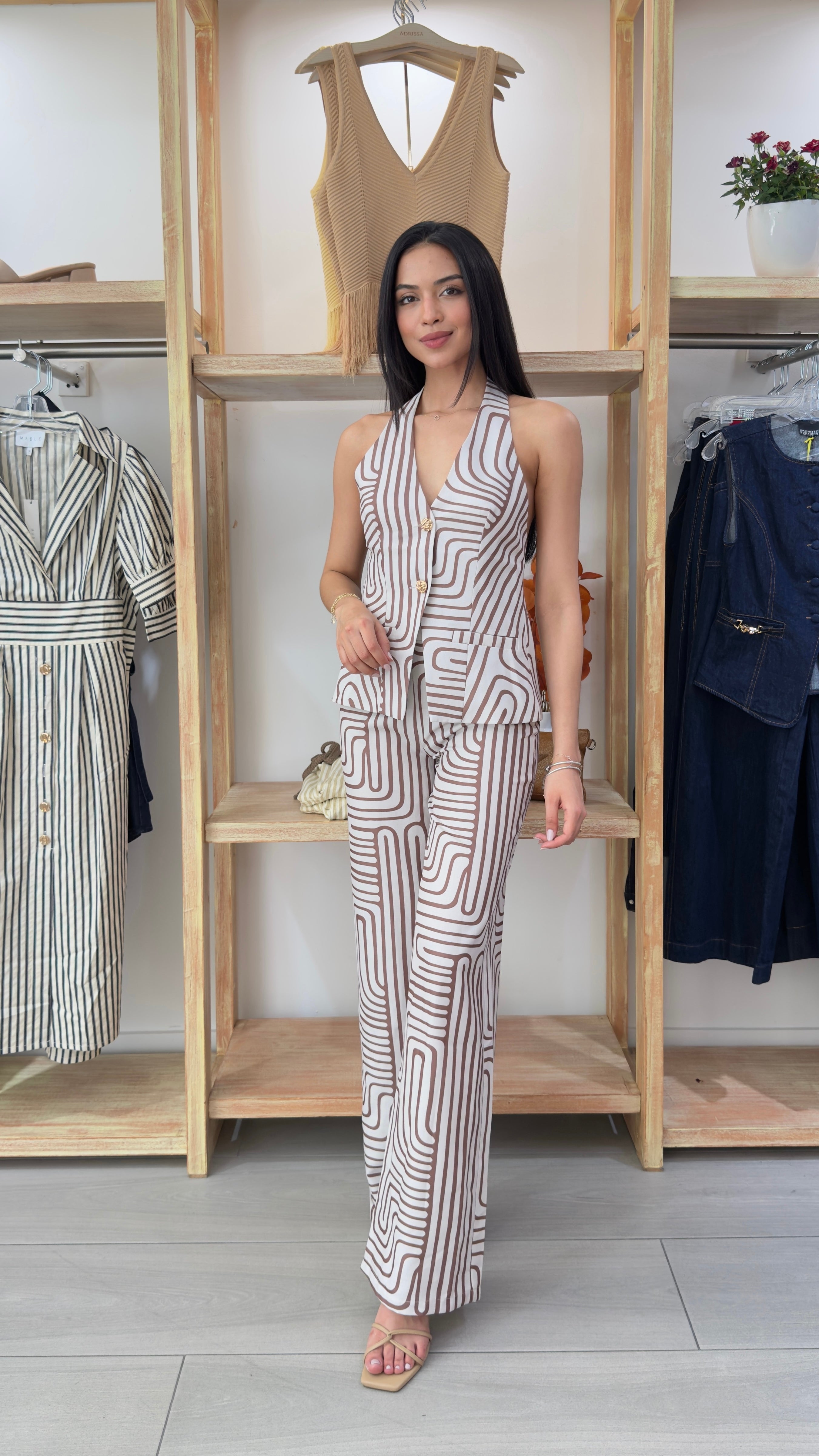Set Halter Texturizado