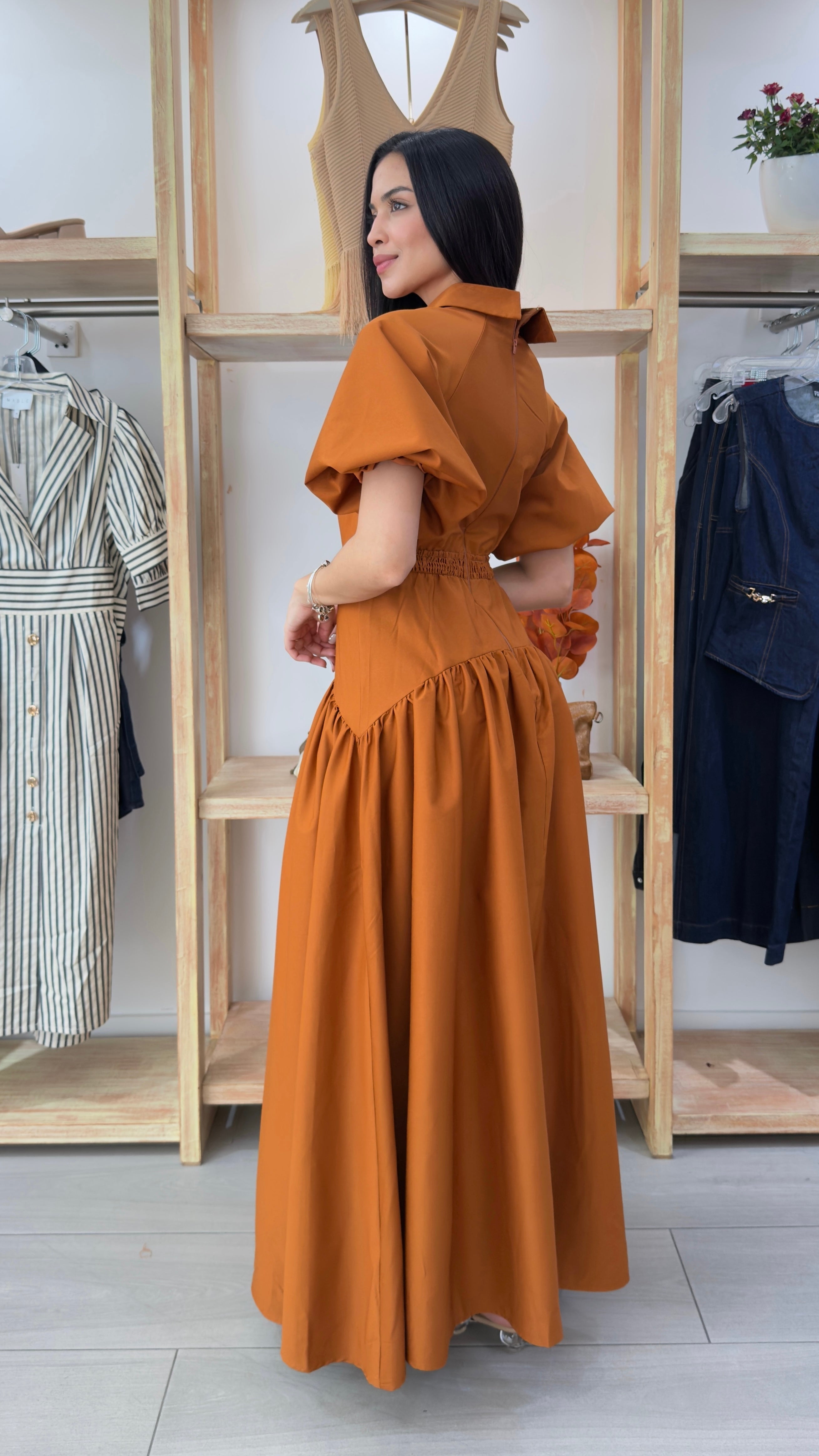 Vestido Largo Solapa