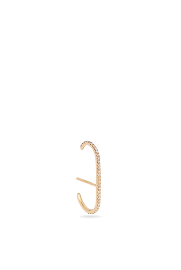 Oval Ear Cuff with Pav Diamond