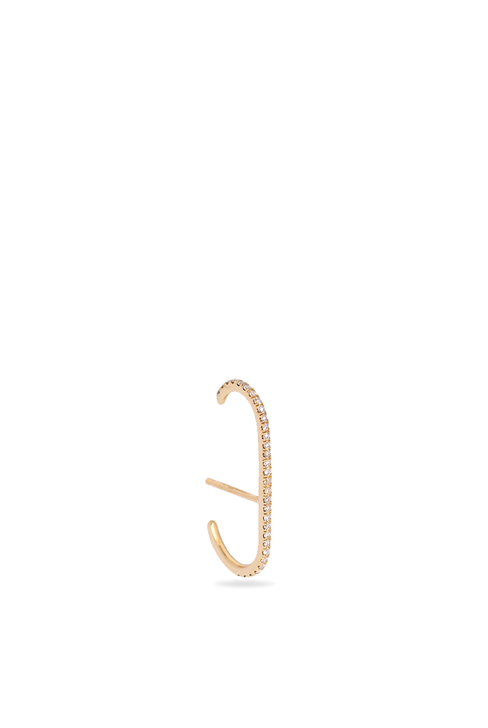 Oval Ear Cuff with Pav Diamond