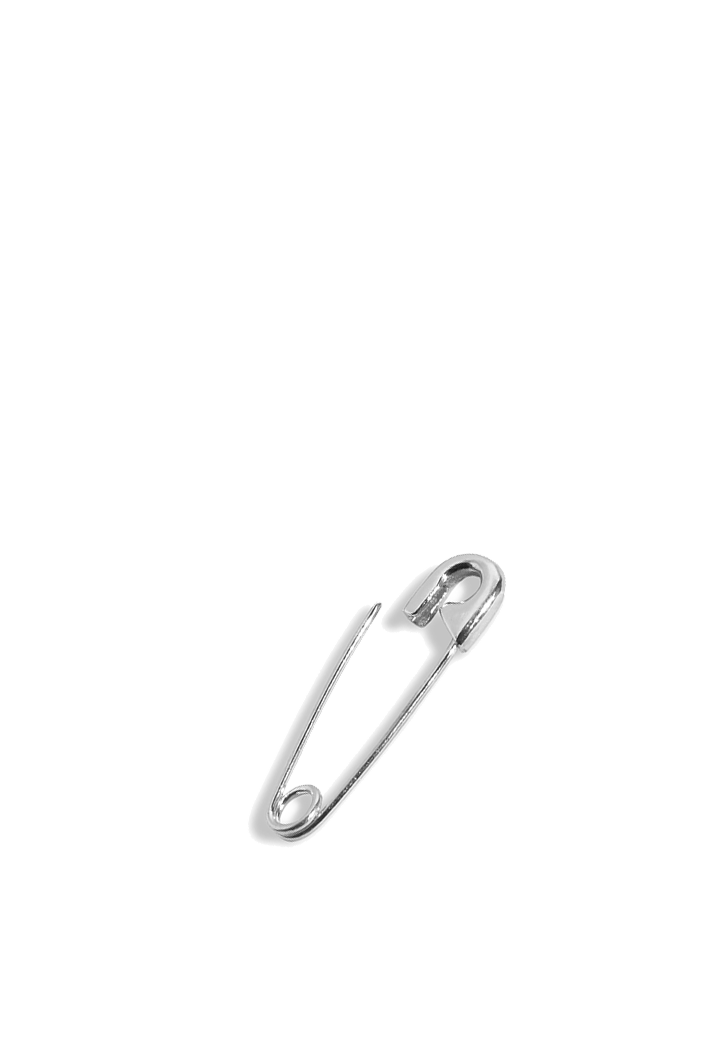 Silver Safety Pin Earring