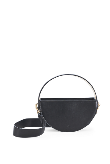 Crescent Vegan Leather Shoulder Bag