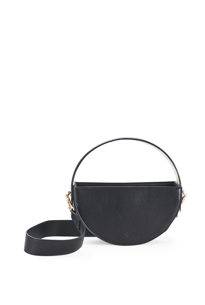 Crescent Vegan Leather Shoulder Bag