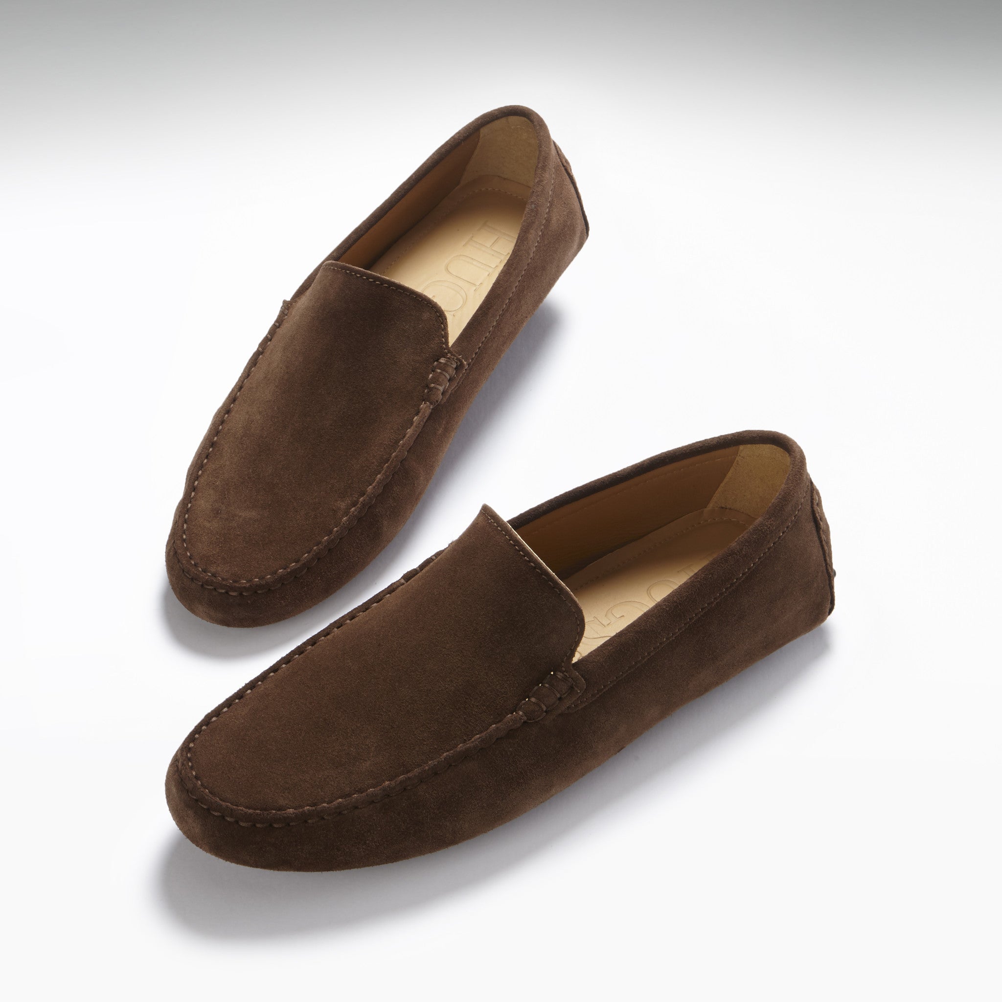 Men's Suede Driving Loafers | Brown