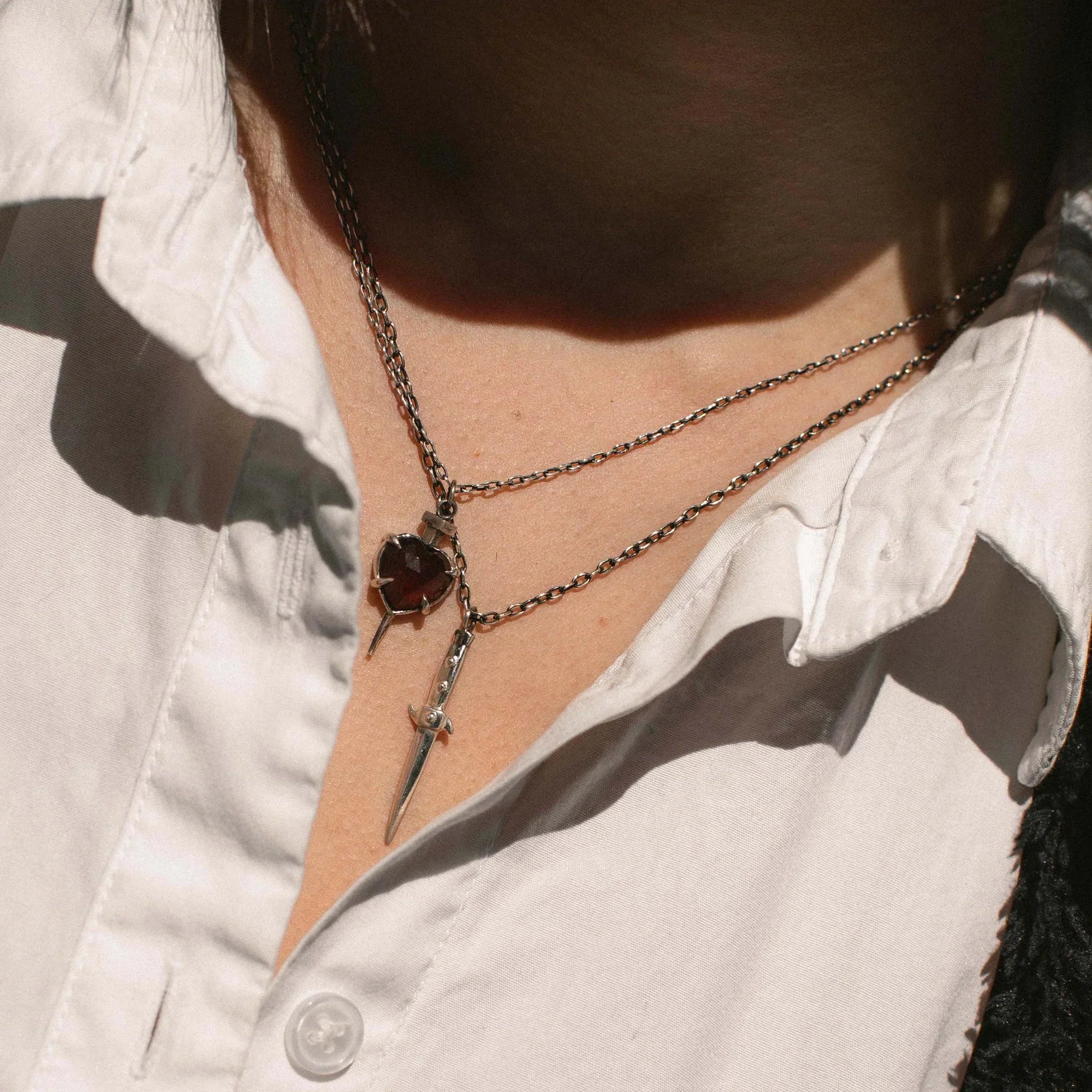 Sterling Silver Switchblade Necklace
